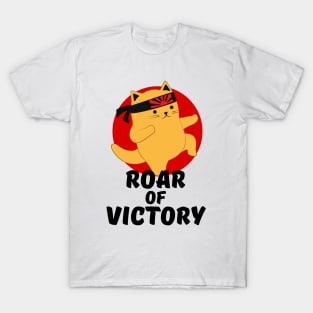 Karate Cat Roar of Victory T-Shirt